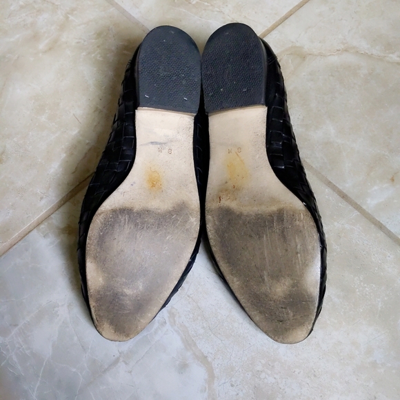 Vintage 1990s Enzo Angiolini Black Leather Woven Soft Loafers 8M - Picture 8 of 8
